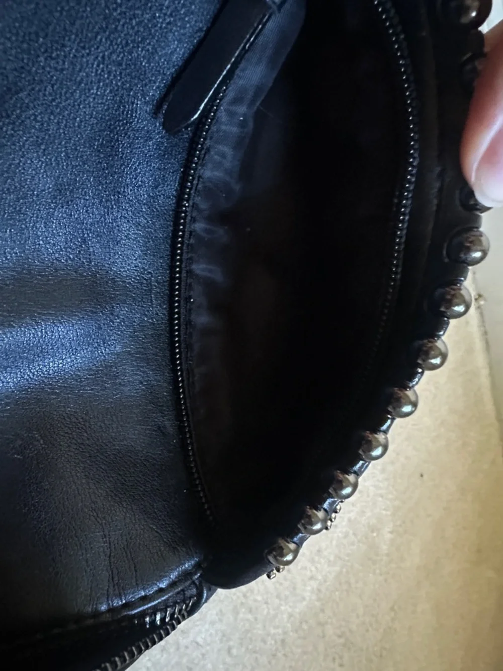 Victoria’s Secret Black Studded Mini Backpack with Gold Accents - Picture 8 of 8